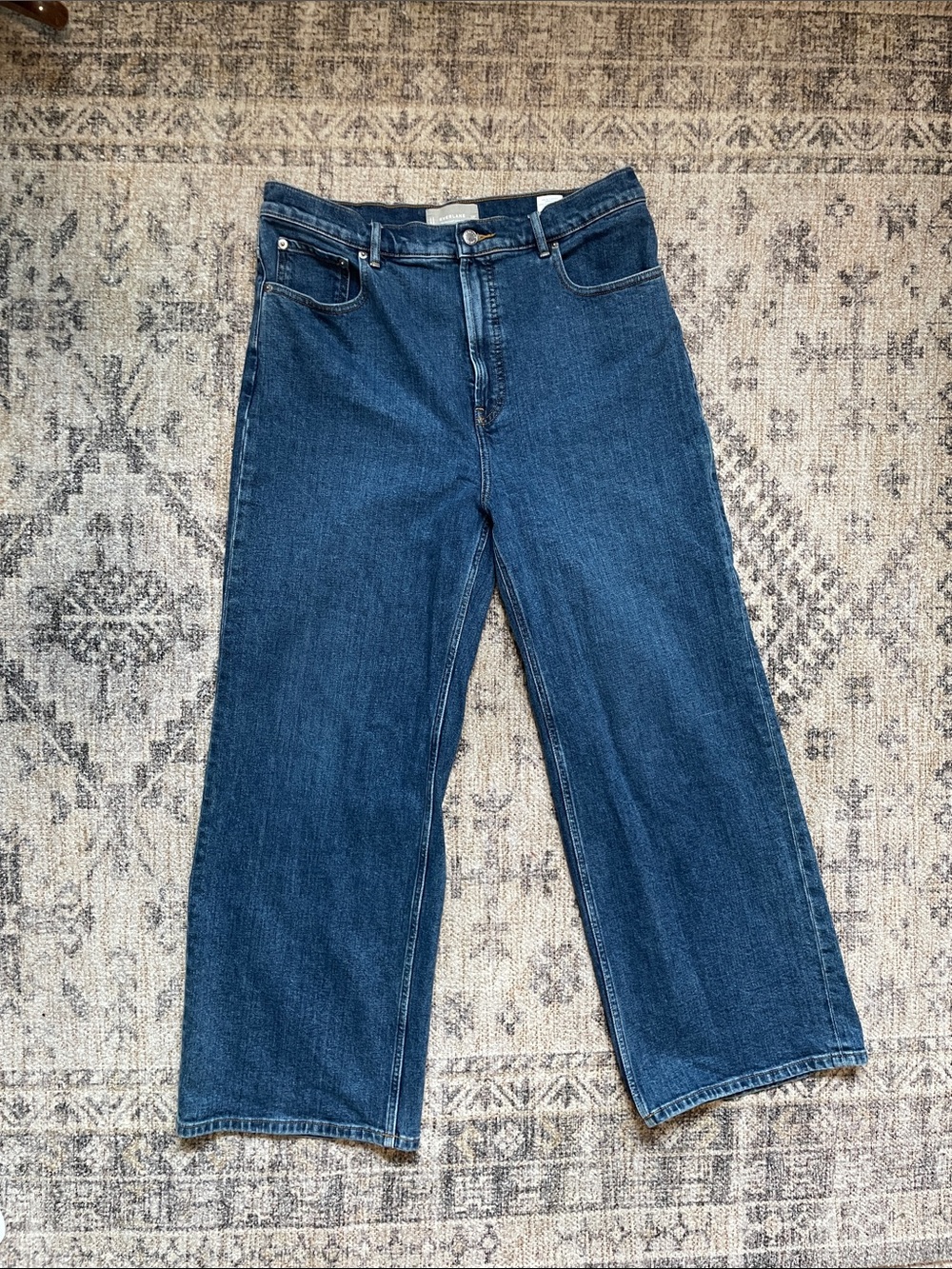 Everlane Dark Blue Wide Leg Jeans